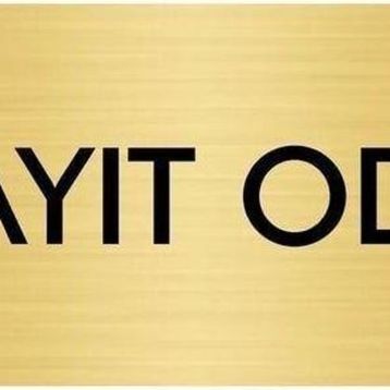 Özarslan Dizayn Departman Kapı İsimliği Kayıt Odası 10x20 cm Altın Renk Metal Yönlendirme Levhası