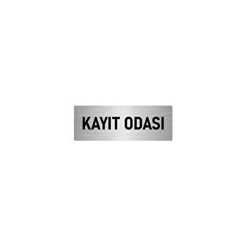 Özarslan Dizayn Departman Kapı İsimliği Kayıt Odası 10x20 cm Gümüş Renk Metal Yönlendirme Levhası
