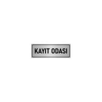 Özarslan Dizayn Departman Kapı İsimliği Kayıt Odası 5x20 cm Gümüş Renk Metal Yönlendirme Levhası