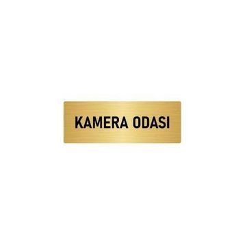 Özarslan Dizayn Departman Kapı İsimliği Kemera Odası 5x20 cm Altın Renk Metal Yönlendirme Levhası