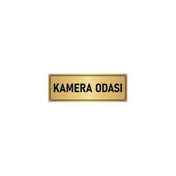 Özarslan Dizayn Departman Kapı İsimliği Kemera Odası 5x20 cm Altın Renk Metal Yönlendirme Levhası