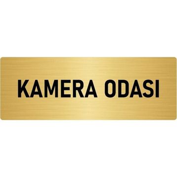 Özarslan Dizayn Departman Kapı İsimliği Kemera Odası 5x20 cm Altın Renk Metal Yönlendirme Levhası