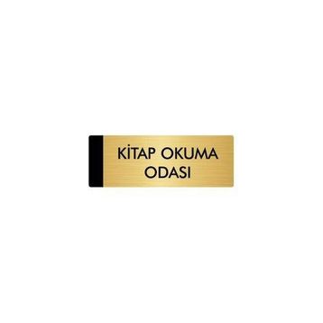 Özarslan Dizayn Departman Kapı İsimliği Kitap Okuma Odası 5x20 cm Altın Renk Metal Yönlendirme Levhası