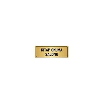 Özarslan Dizayn Departman Kapı İsimliği Kitap Okuma Salonu 5x20 cm Altın Renk Metal Yönlendirme Levhası