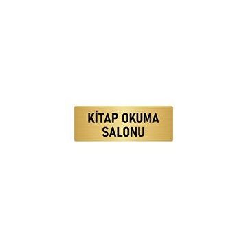 Özarslan Dizayn Departman Kapı İsimliği Kitap Okuma Salonu 5x20 cm Altın Renk Metal Yönlendirme Levhası