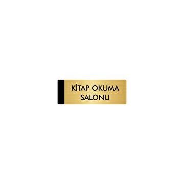 Özarslan Dizayn Departman Kapı İsimliği Kitap Okuma Salonu 7x20 cm Altın Renk Metal Yönlendirme Levhası