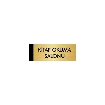Özarslan Dizayn Departman Kapı İsimliği Kitap Okuma Salonu 7x20 cm Altın Renk Metal Yönlendirme Levhası