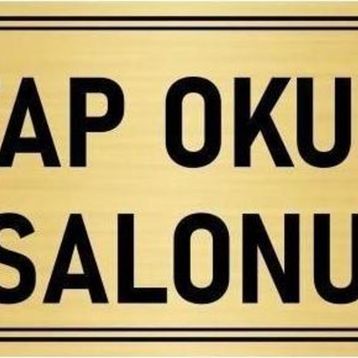 Özarslan Dizayn Departman Kapı İsimliği Kitap Okuma Salonu 7x20 cm Altın Renk Metal Yönlendirme Levhası