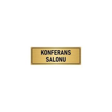Özarslan Dizayn Departman Kapı İsimliği Konferans Salonu 10x20 cm Altın Renk Metal Yönlendirme Levhası