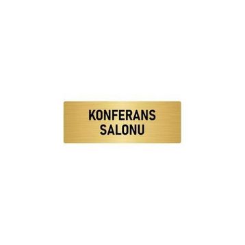 Özarslan Dizayn Departman Kapı İsimliği Konferans Salonu 10x20 cm Altın Renk Metal Yönlendirme Levhası