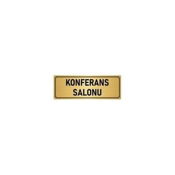 Özarslan Dizayn Departman Kapı İsimliği Konferans Salonu 10x20 cm Altın Renk Metal Yönlendirme Levhası