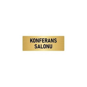 Özarslan Dizayn Departman Kapı İsimliği Konferans Salonu 10x20 cm Altın Renk Metal Yönlendirme Levhası