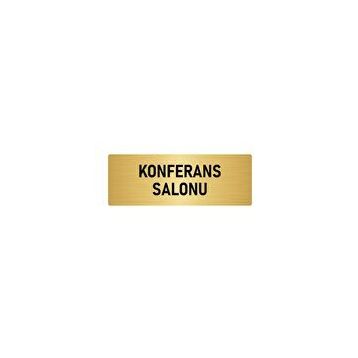 Özarslan Dizayn Departman Kapı İsimliği Konferans Salonu 10x20 cm Altın Renk Metal Yönlendirme Levhası