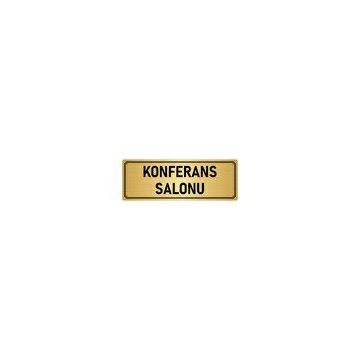 Özarslan Dizayn Departman Kapı İsimliği Konferans Salonu 10x20 cm Altın Renk Metal Yönlendirme Levhası