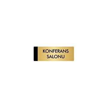 Özarslan Dizayn Departman Kapı İsimliği Konferans Salonu 10x20 cm Altın Renk Metal Yönlendirme Levhası