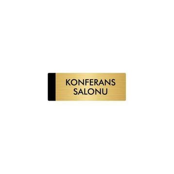 Özarslan Dizayn Departman Kapı İsimliği Konferans Salonu 10x20 cm Altın Renk Metal Yönlendirme Levhası