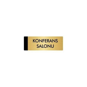 Özarslan Dizayn Departman Kapı İsimliği Konferans Salonu 10x20 cm Altın Renk Metal Yönlendirme Levhası