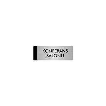 Özarslan Dizayn Departman Kapı İsimliği Konferans Salonu 10x20 cm Gümüş Renk Metal Yönlendirme Levhası