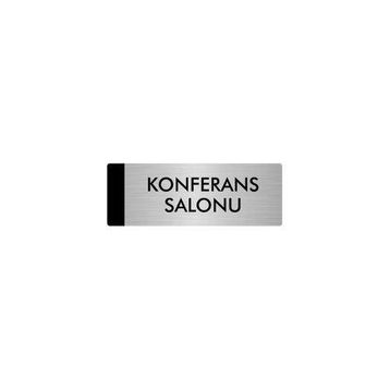 Özarslan Dizayn Departman Kapı İsimliği Konferans Salonu 10x20 cm Gümüş Renk Metal Yönlendirme Levhası