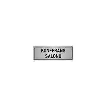 Özarslan Dizayn Departman Kapı İsimliği Konferans Salonu 7x20 cm Gümüş Renk Metal Yönlendirme Levhası