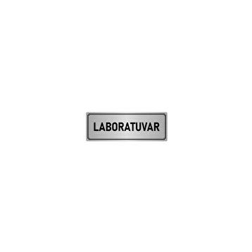 Özarslan Dizayn Departman Kapı İsimliği Laboratuvar 10x20 cm Gümüş Renk Metal Yönlendirme Levhası