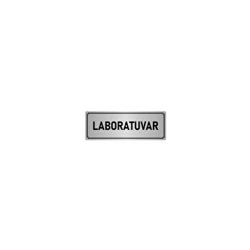 Özarslan Dizayn Departman Kapı İsimliği Laboratuvar 5x20 cm Gümüş Renk Metal Yönlendirme Levhası