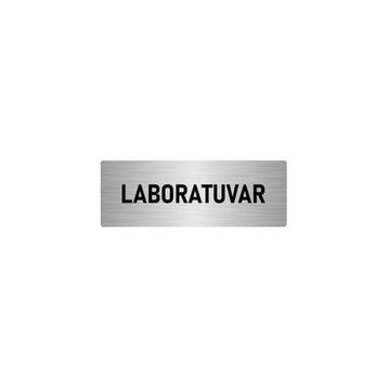 Özarslan Dizayn Departman Kapı İsimliği Laboratuvar 7x20 cm Gümüş Renk Metal Yönlendirme Levhası