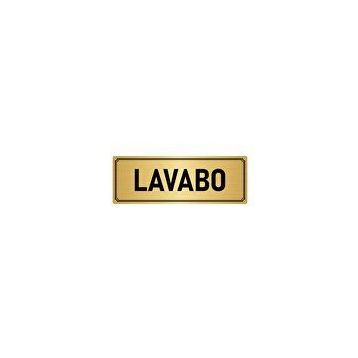 Özarslan Dizayn Departman Kapı İsimliği Lavabo 10x20 cm Altın Renk Metal Yönlendirme Levhası