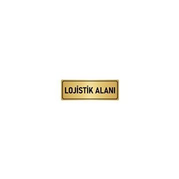 Özarslan Dizayn Departman Kapı İsimliği Lojistik 10x20 cm Altın Renk Metal Yönlendirme Levhası