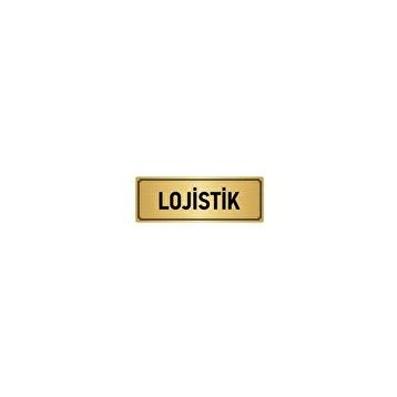 Özarslan Dizayn Departman Kapı İsimliği Lojistik 10x20 cm Altın Renk Metal Yönlendirme Levhası