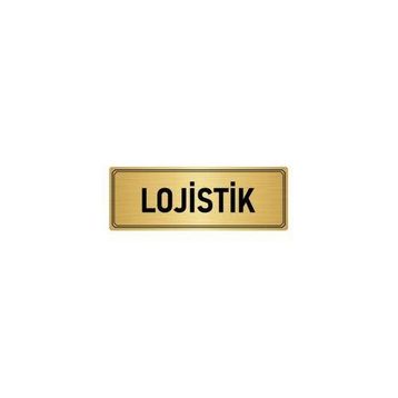 Özarslan Dizayn Departman Kapı İsimliği Lojistik 5x20 cm Altın Renk Metal Yönlendirme Levhası