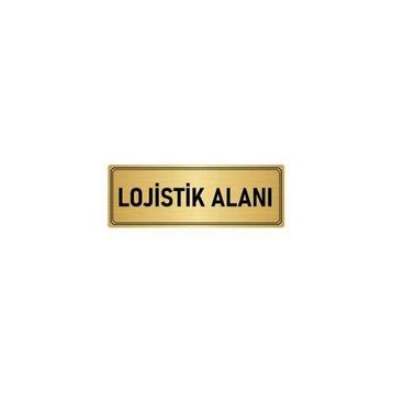 Özarslan Dizayn Departman Kapı İsimliği Lojistik 5x20 cm Altın Renk Metal Yönlendirme Levhası