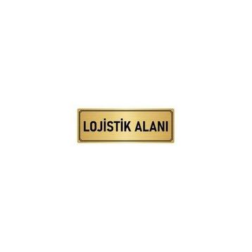 Özarslan Dizayn Departman Kapı İsimliği Lojistik 5x20 cm Altın Renk Metal Yönlendirme Levhası