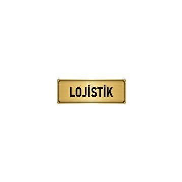 Özarslan Dizayn Departman Kapı İsimliği Lojistik 5x20 cm Altın Renk Metal Yönlendirme Levhası