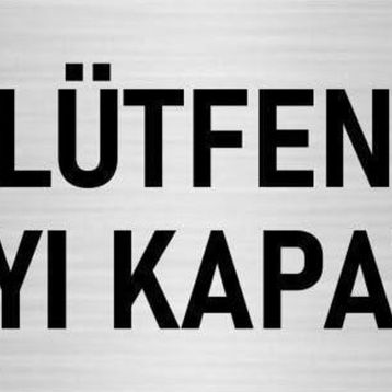 Özarslan Dizayn Departman Kapı İsimliği Lütfen Kapıyı Kapatınız 5x20 cm Gümüş Renk Metal Yönlendirme Levhası