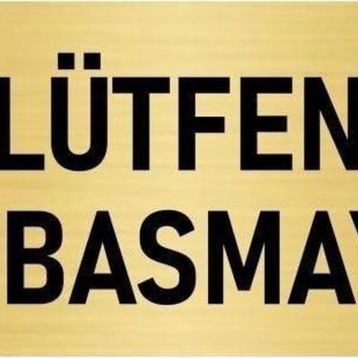 Özarslan Dizayn Departman Kapı İsimliği Lütfen Zile Basmayınız 10x20 cm Altın Renk Metal Yönlendirme Levhası