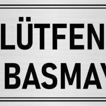 Özarslan Dizayn Departman Kapı İsimliği Lütfen Zile Basmayınız 5x20 cm Gümüş Renk Metal Yönlendirme Levhası