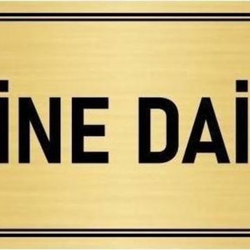 Özarslan Dizayn Departman Kapı İsimliği Makine Dairesi 10x20 cm Altın Renk Metal Yönlendirme Levhası