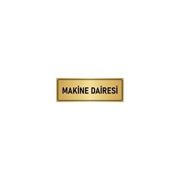 Özarslan Dizayn Departman Kapı İsimliği Makine Dairesi 5x20 cm Altın Renk Metal Yönlendirme Levhası
