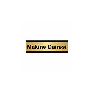 Özarslan Dizayn Departman Kapı İsimliği Makine Dairesi 7x20 cm Altın Renk Metal Yönlendirme Levhası