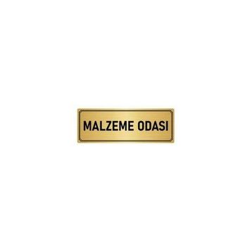 Özarslan Dizayn Departman Kapı İsimliği Malzeme Odası 10x20 cm Altın Renk Metal Yönlendirme Levhası