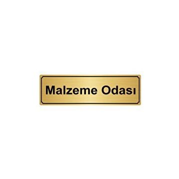 Özarslan Dizayn Departman Kapı İsimliği Malzeme Odası 10x20 cm Altın Renk Metal Yönlendirme Levhası