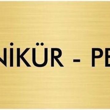 Özarslan Dizayn Departman Kapı İsimliği Manikür Pedikür 5x20 cm Altın Renk Metal Yönlendirme Levhası