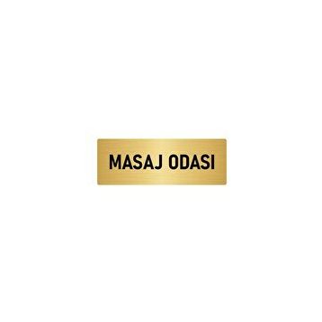Özarslan Dizayn Departman Kapı İsimliği Masaj Odası 5x20 cm Altın Renk Metal Yönlendirme Levhası
