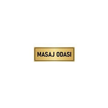 Özarslan Dizayn Departman Kapı İsimliği Masaj Odası 5x20 cm Altın Renk Metal Yönlendirme Levhası