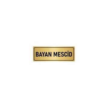 Özarslan Dizayn Departman Kapı İsimliği Mescid 10x20 cm Altın Renk Metal Yönlendirme Levhası