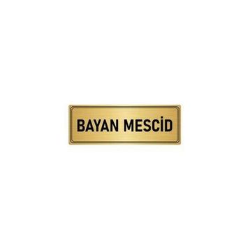 Özarslan Dizayn Departman Kapı İsimliği Mescid 10x20 cm Altın Renk Metal Yönlendirme Levhası