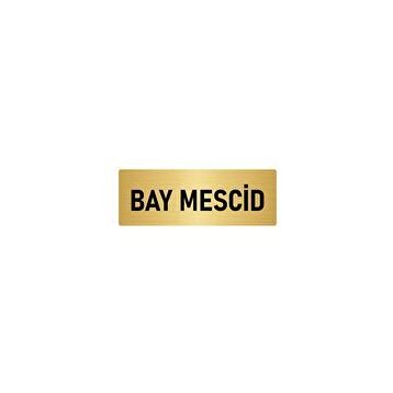 Özarslan Dizayn Departman Kapı İsimliği Mescid 10x20 cm Altın Renk Metal Yönlendirme Levhası