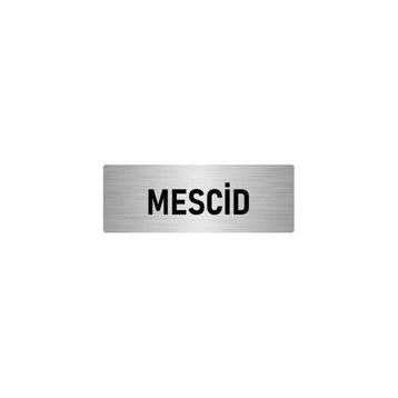 Özarslan Dizayn Departman Kapı İsimliği Mescid 10x20 cm Gümüş Renk Metal Yönlendirme Levhası