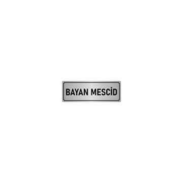 Özarslan Dizayn Departman Kapı İsimliği Mescid 10x20 cm Gümüş Renk Metal Yönlendirme Levhası